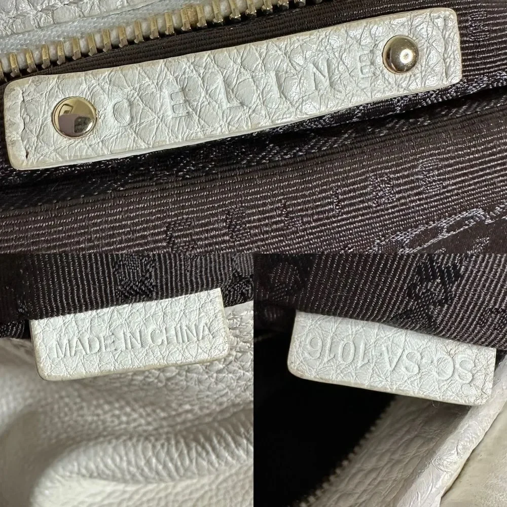 💯 Authentic Celine White Leather Bittersweet Hobo🍀